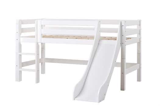 Halvhøj seng delbar m. rutsjebane 70x160 cm, Premium - Hoppekids