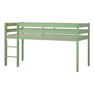 Hoppekids ECO Comfort halvhøj seng 90x200 cm - Pale Green