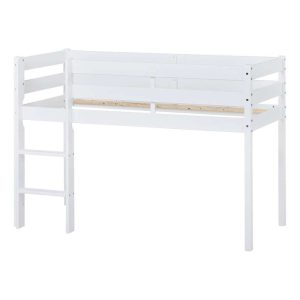 Hoppekids ECO Comfort halvhøj seng (flere størrelser) - Hvid