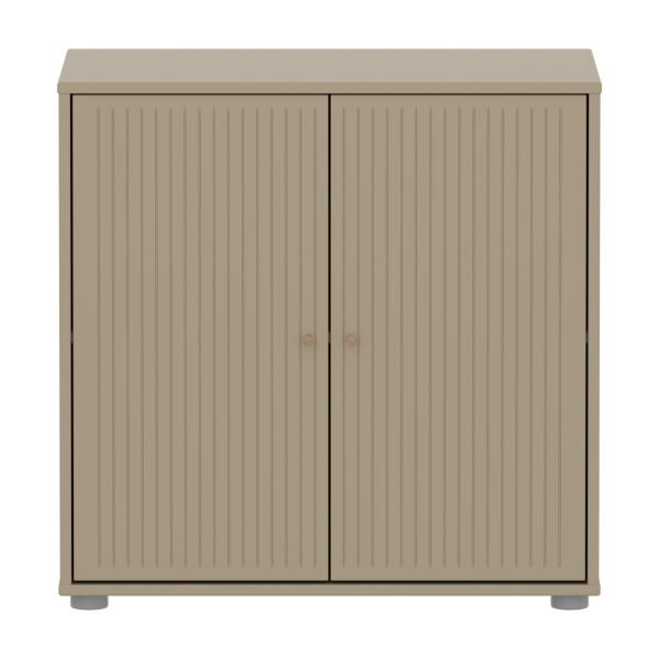FLEXA SAGA Skab, 2 døre, Egetræsgreb, Oat med riller 74.2 cm x 75.4 cm Oat