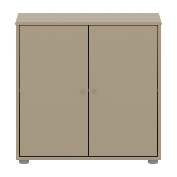 FLEXA SAGA Skab, 2 låger, Oat greb, Oat med riller 74.2 cm x 75.4 cm Oat
