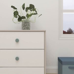 FLEXA Kommode med 3 skuffer, Grå 74.5 cm x 72.0 cm Light Teal/Grey Washed Pine