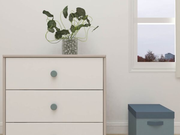 FLEXA Kommode med 3 skuffer, Grå 74.5 cm x 72.0 cm Light Teal/Grey Washed Pine