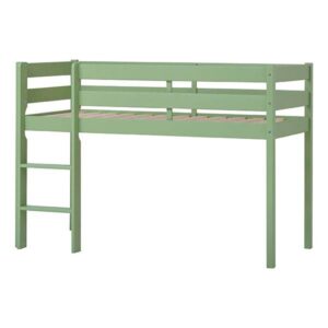 Hoppekids ECO Comfort halvhøj seng 90x200 cm - Pale Green