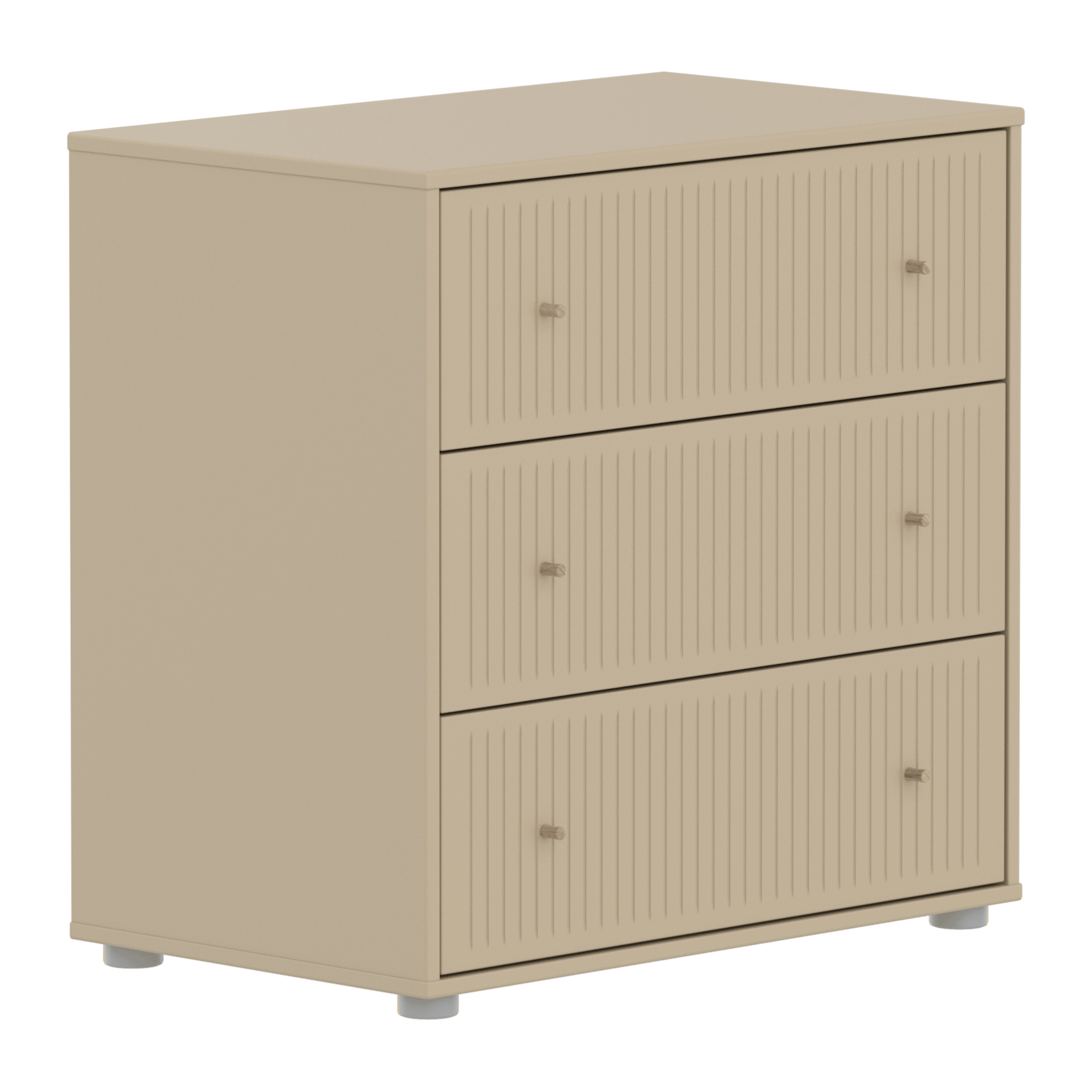 Flexa Saga Kommode 74x75,5x45 Oat Riller/egetræsgreb