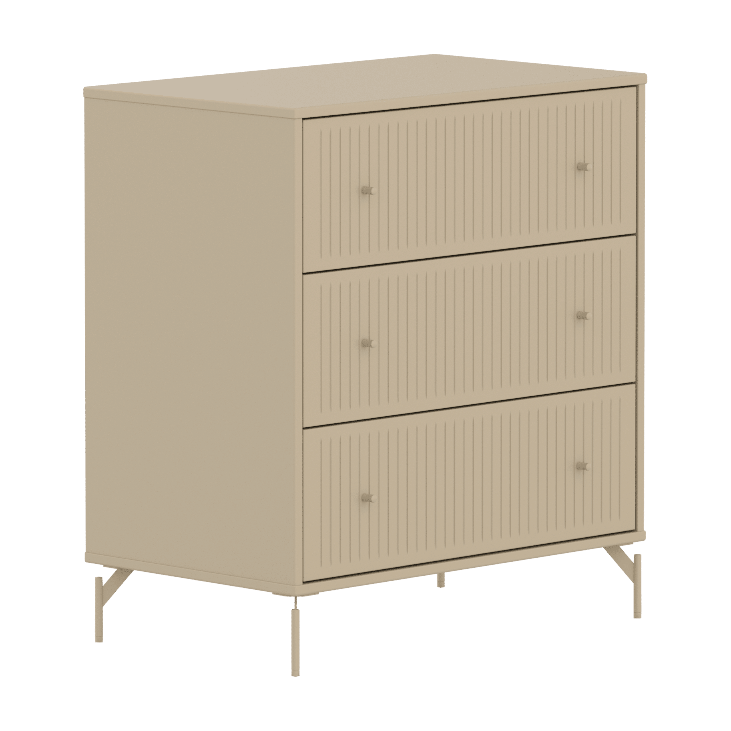 Flexa Saga Kommode 84x75,5x45 Oat Riller/oat Ben og Greb