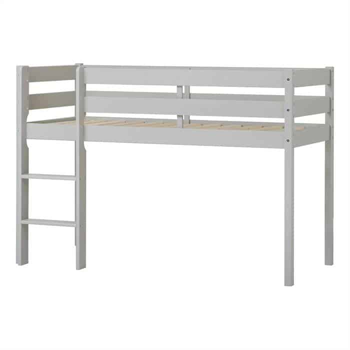 Hoppekids ECO Comfort halvhøj seng 90x200 cm - Dove Grey